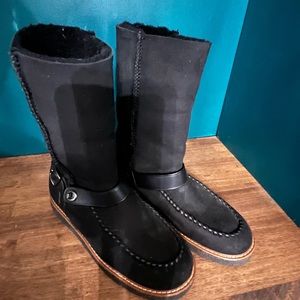 WOMENS EU 41.5 or 9.5 COACH Boots - Suede with Buckles